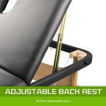 Black Forever Beauty Portable 3 Fold Wooden Massage Table